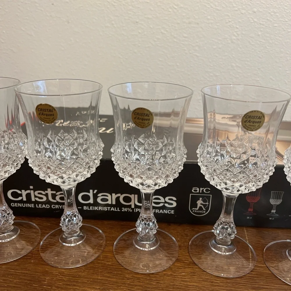 Cristal d’Arques Ancenis 26cl Lead Crystal Wine Glass Set of 6 – New in Box